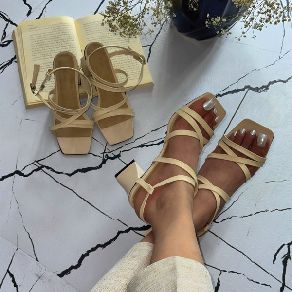 صندل پاشنه دار مجلسی مدل خرچنگی