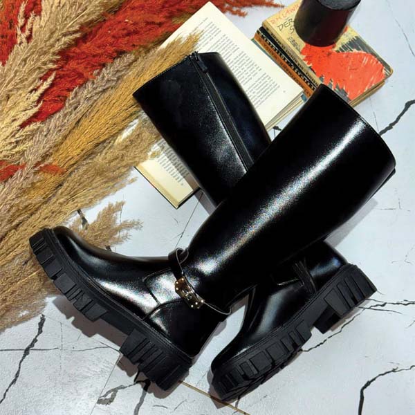 بوت سوار کاری زنانه مدل کمربند دار