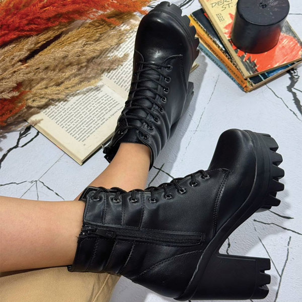 نیم بوت پاشنه پهن 10 سانتی