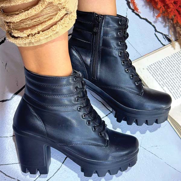 Pr 11530 Pi Hal Fboot نیم بوت پاشنه پهن 10 سانتی