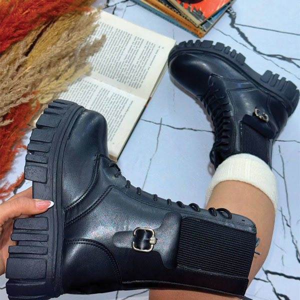 نیم بوت بغل کش زنانه طرح جیب دار