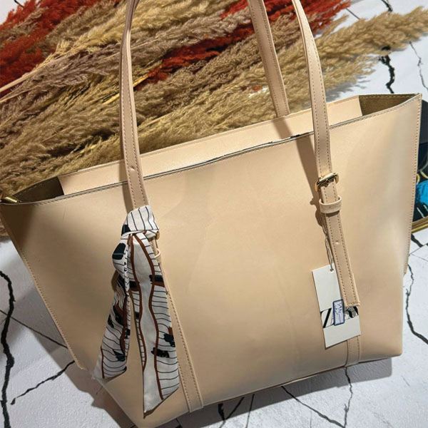 کیف چرمی زنانه زارا مدل بند پاپیون دار