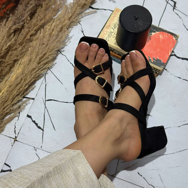 اسلیپر 3 سگک پاشنهدار مدل ضبدری