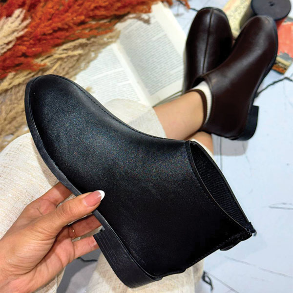 نیم بوت کلاسیک زنانه چرم