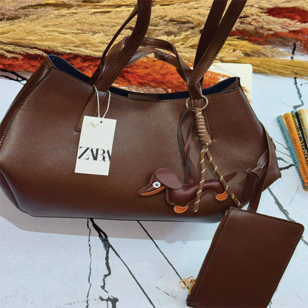 کیف زارا چرمی فانتزی مدل عروسک دار