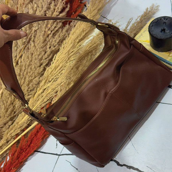 کیف چرمی مدل 2زیپ مگنتی زنانه