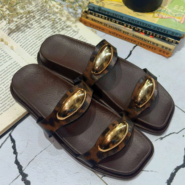 اسلیپر چرم زنانه مدل 2بند