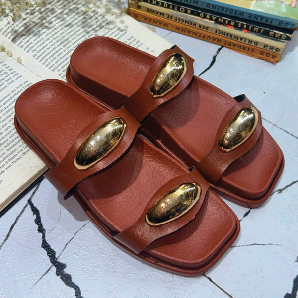 اسلیپر چرم زنانه مدل 2بند