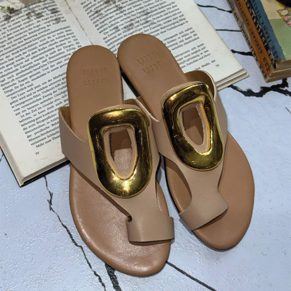 اسلیپر ساحلی انگشتی زنانه مدل MIU MIU