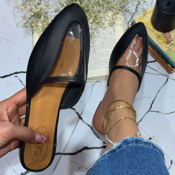 اسلیپر طلقی جلو بسته مدل نوک تیز